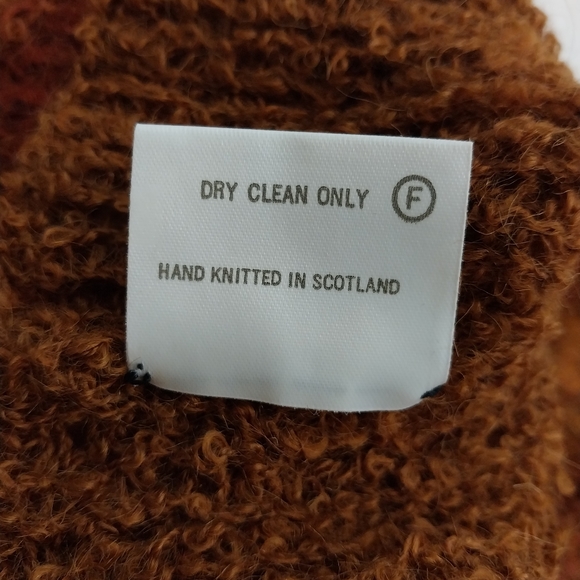 Bernat Klein Vintage Loose Knit Pullover Sweater Orange Size Small/Medium - Picture 6 of 9